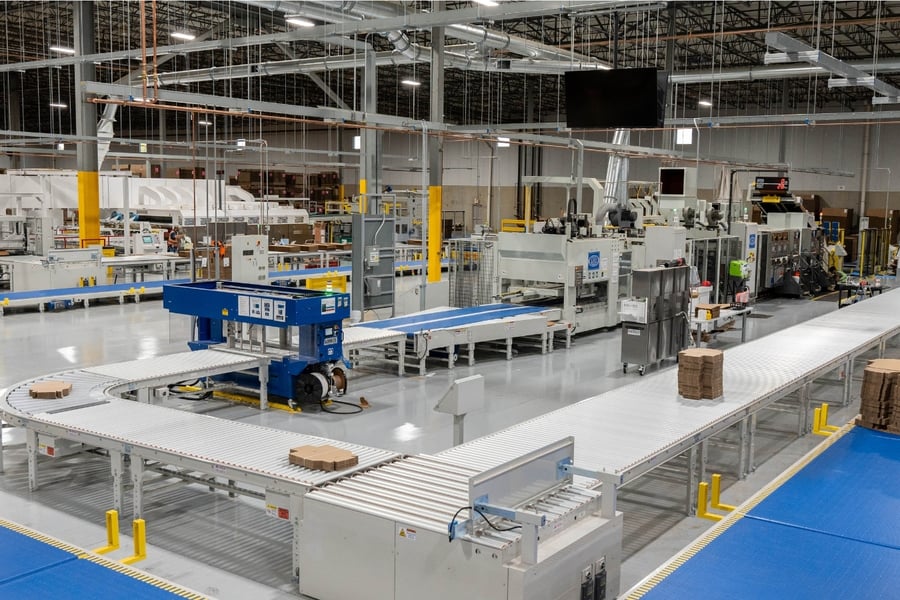 UFP Packaging's certified FSC and SFI corrugated manufacturing facility 