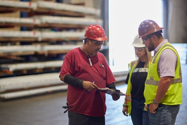 UFP Packaging Account Managers touring a customer's production facility