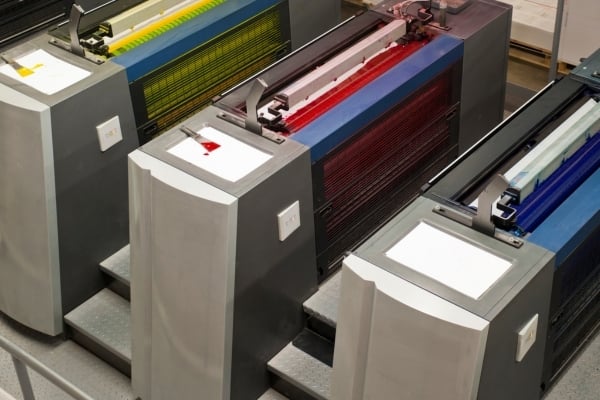 Lithographic printing for corrugated boxes