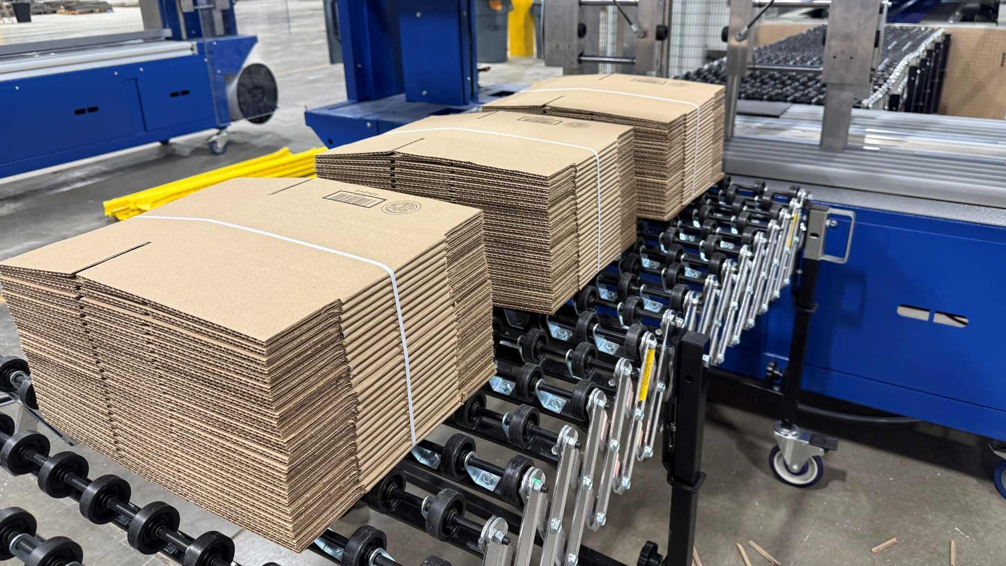 Corrugated production line at UFP Packaging in Jeffersonville, IN
