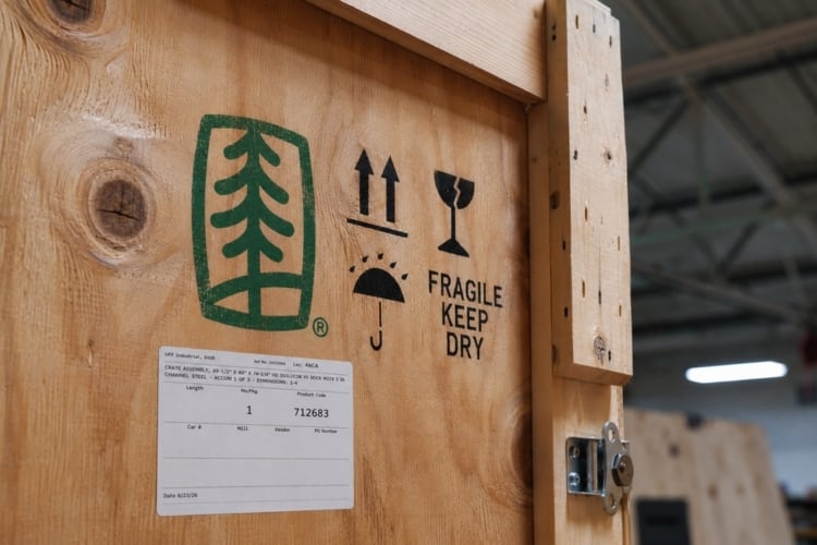 Custom branded wooden crate