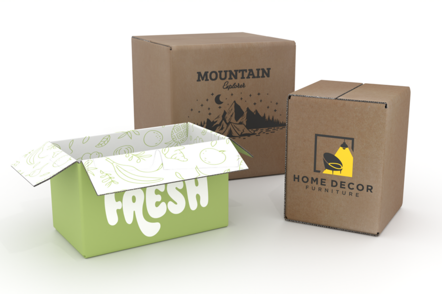 Custom printed corrugated shippers