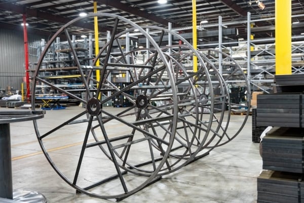 large steel reel