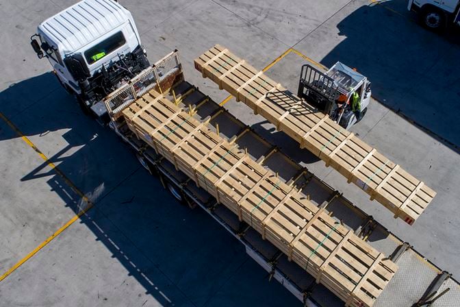 Packaging crates for steel sheets Packaging crates for steel sheets