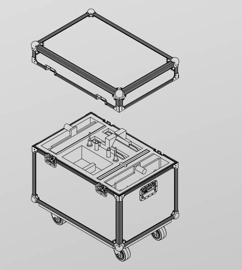 clamped lid ATA flight case