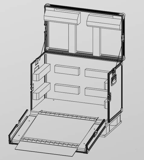 Combo lid ata flight case