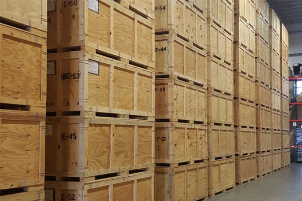 logistics moving and storage crates