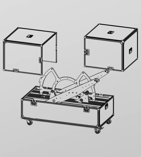 split lid ATA flight case