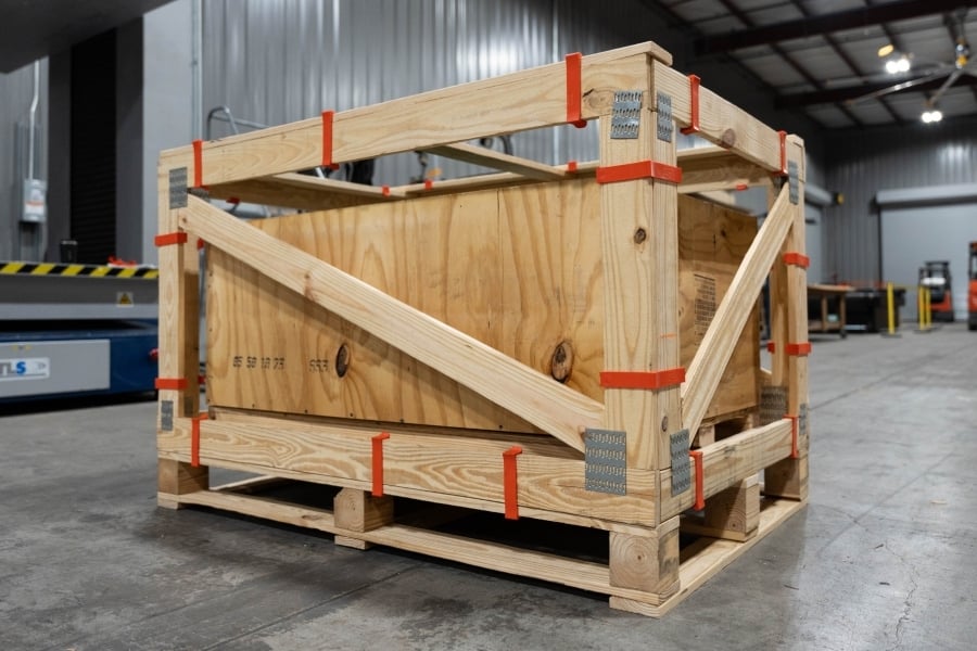 Open style lumber wood crates